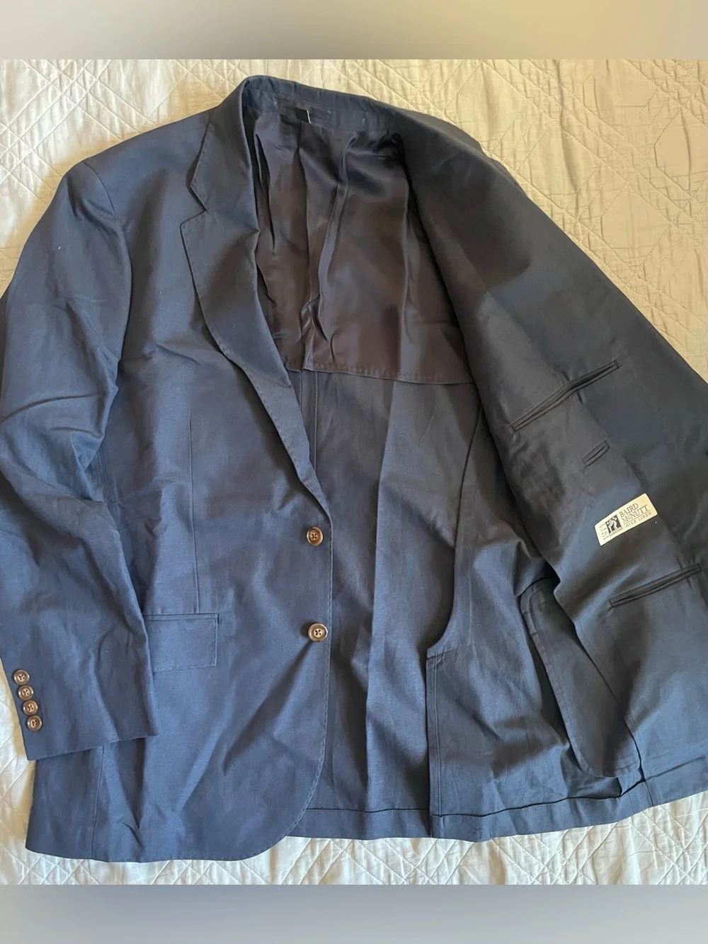 J. CREW Ludlow Slim-fit suit jacket in Baird McNutt Irish cotton-linen 40 S $328